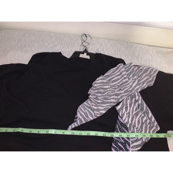 Bimba Y Lola Black Print Ruffle Design Shirt Size Small - Picture 6 of 7